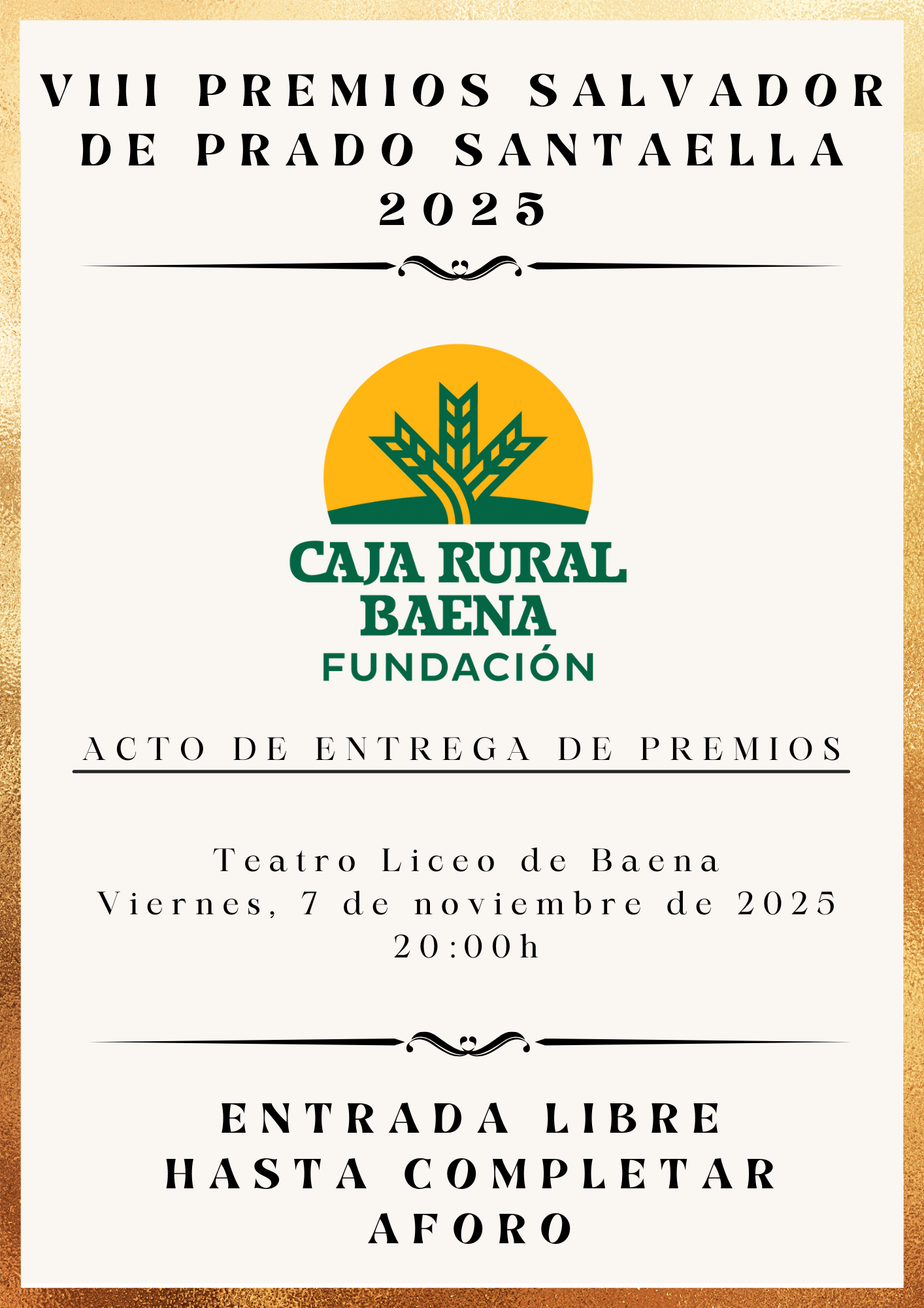 Celebramos el talento: VIII Premios Salvador de Prado Santaella 2025